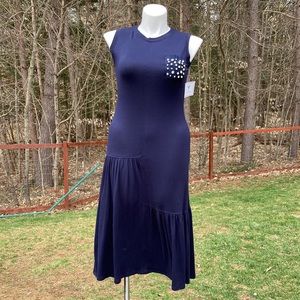 V by Violet Weekend curvy ruffled maxi dress with jeweled pocket size L NWT